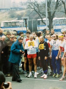 Zabloudil a Ladislav Kořán na startu spolu s Emilem Zátopkem