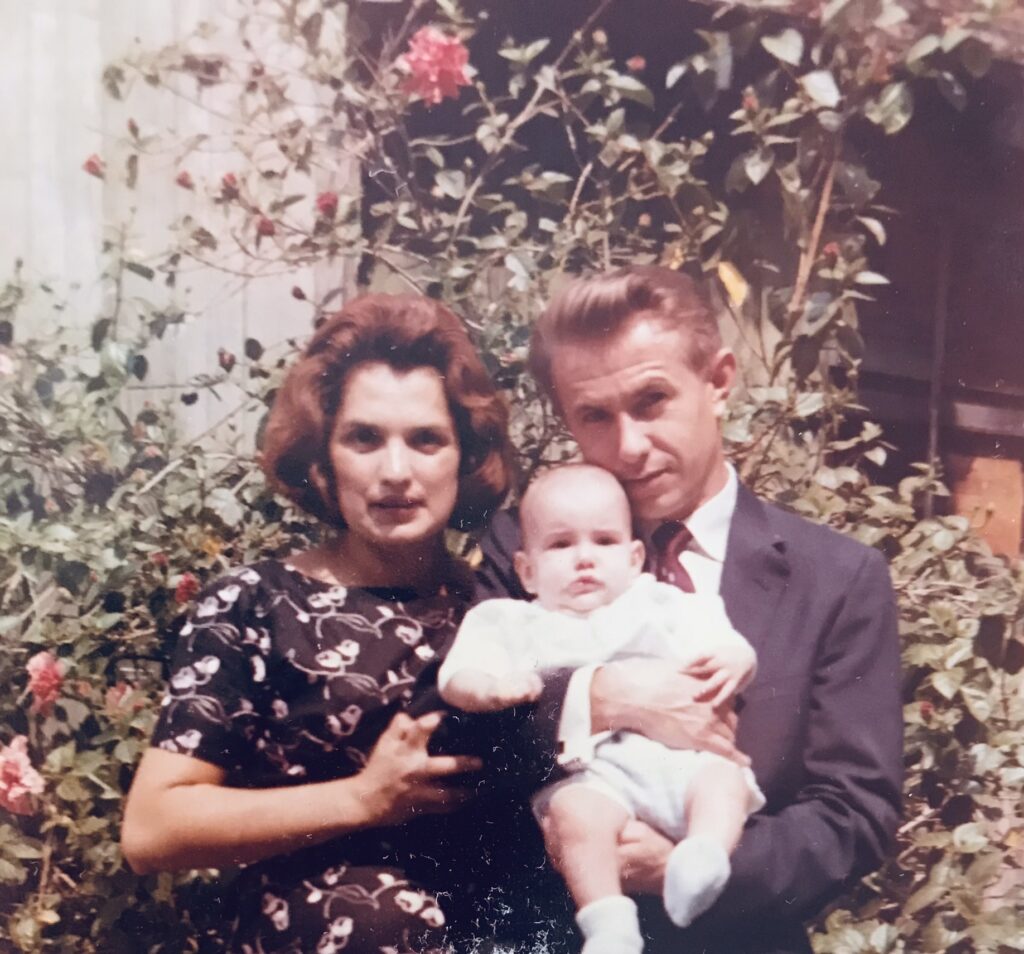 s manželkou a dcerou v 60. letech